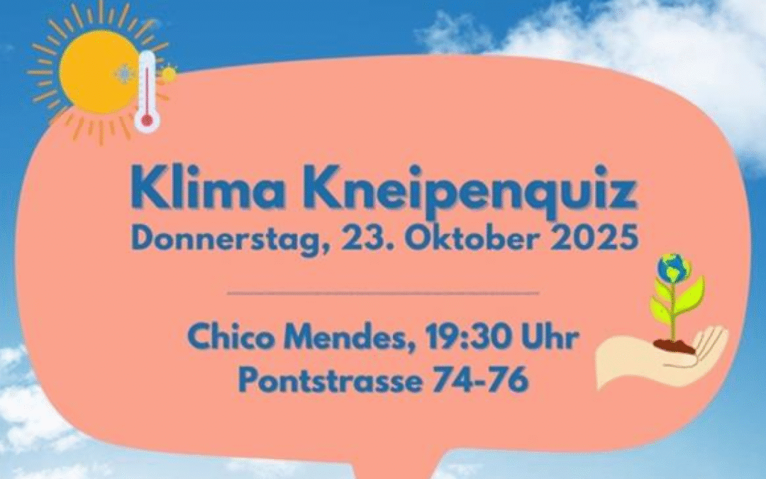 Klima Kneipenquiz zur 30. UN-Klimakonferenz in Belém
