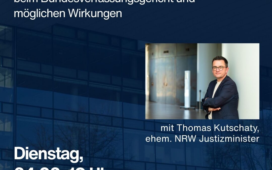 AFD Verbot jetzt? – Vortrag und Diskussion zu den rechtlichen Rahmenbedingungen eines Prüfverfahrens beim Bundesverfassungsgericht und möglichen Wirkungen